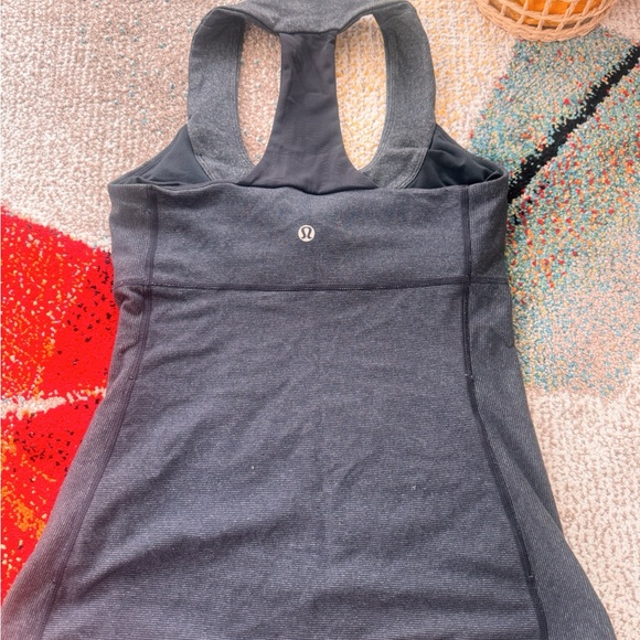 lululemon athletica Gray Racerback Fitted Tank Top - Picture 1 of 2